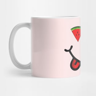 Watermelon & Smile (in the shape of a face) Mug